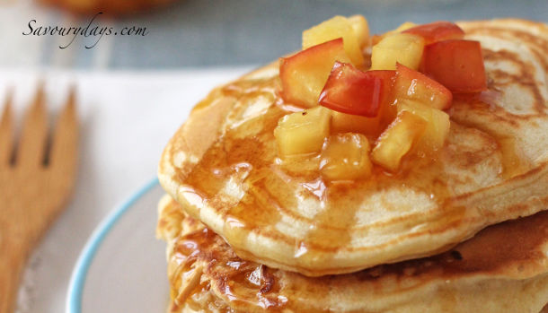 Cách làm bánh pancake táo Mềm xốp, Thơm Ngọt cho bữa sáng