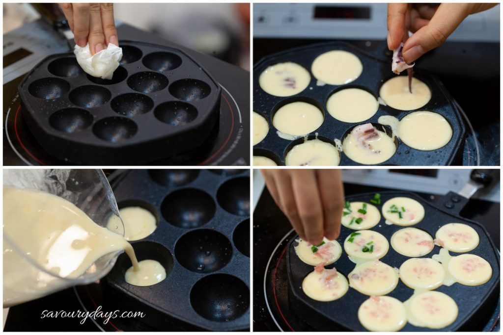 Cách làm bánh bạch tuộc takoyaki theo 3 loại khuôn